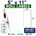 5" x 11" INKJET DOUBLE CAPACITY ROLL LABELS Thumbnail #2