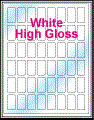 .75" x 1.5" RECTANGLE GLOSSY WHITE LABELS Thumbnail