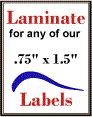 .75" x 1.5"  RECTANGLE CLEAR GLOSS LAMINATE Thumbnail