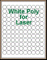 .75" CIRCLE WHITE POLY LASER LABELS Thumbnail