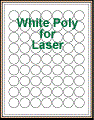 1" CIRCLE WHITE POLY LASER LABELS Thumbnail