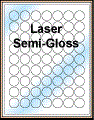 1" CIRCLE WHITE SEMI-GLOSS for LASER Thumbnail