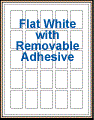 1.25" x 1.75"  RECTANGLE REMOVABLE WHITE LABELS Thumbnail