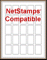 1.25" x 1.75" NETSTAMPS COMPATIBLE LABELS 10/Sheets Thumbnail