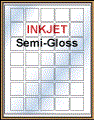 1.3125" x 1.3125" WHITE SEMI-GLOSS for INKJET Thumbnail