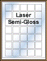 1.3125" x 1.3125"  WHITE SEMI-GLOSS for LASER Thumbnail