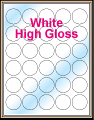1.5" CIRCLE GLOSSY WHITE LABELS Thumbnail