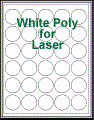 1.5" CIRCLE WHITE POLY LASER LABELS Thumbnail