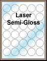 1.5" CIRCLE WHITE SEMI-GLOSS for LASER Thumbnail