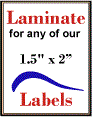 1.5" x 2"  RECTANGLE  CLEAR GLOSS LAMINATE Thumbnail