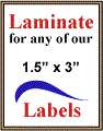 1.5" x 3"  RECTANGLE CLEAR GLOSS LAMINATE Thumbnail