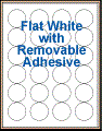 1.67" CIRCLE REMOVABLE WHITE LABELS Thumbnail