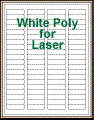 1.75" x .5" RECTANGLE WHITE POLY LASER LABELS Thumbnail