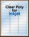 1.75" x .5"  CLEAR GLOSSY LABELS Thumbnail