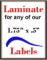 1.75" x .5"  RECTANGLE  CLEAR GLOSS LAMINATE Thumbnail