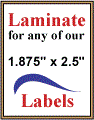 1.875" x 2.5" RECTANGLE CLEAR GLOSS LAMINATE Thumbnail