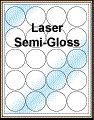 2" CIRCLE WHITE SEMI-GLOSS for LASER Thumbnail
