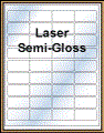 2" x 1" WHITE SEMI-GLOSS for LASER Thumbnail