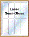 2" x 5" WHITE SEMI-GLOSS for LASER Thumbnail