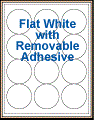 2.5" CIRCLE REMOVABLE WHITE LABELS Thumbnail