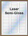 2.125" x 0.5" WHITE SEMI-GLOSS for LASER Thumbnail