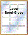 2.375" x 1.25"  WHITE SEMI-GLOSS for LASER Thumbnail