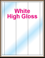 2.5" x 11"  RECTANGLE GLOSSY WHITE LABELS Thumbnail