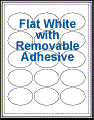 2.5" x 1.75" OVAL REMOVABLE WHITE LABELS Thumbnail
