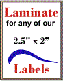 2.5" x 2"  RECTANGLE  CLEAR GLOSS LAMINATE Thumbnail
