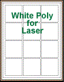 2.5" x 2.5" SQUARE WHITE LASER POLY LABELS Thumbnail
