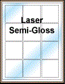 2.5" x 2.5" WHITE SEMI-GLOSS for LASER Thumbnail