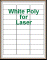 2.625" x 1" RECTANGLE WHITE POLY LASER LABELS Thumbnail