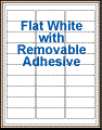 2.625" x 1" RECTANGLE REMOVABLE WHITE  LABELS Thumbnail
