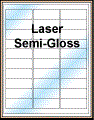 2.625" x 1" WHITE SEMI-GLOSS for LASER 2605-SG50 Thumbnail