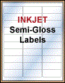 2.625" x 1" WHITE SEMI-GLOSS for INKJET Thumbnail