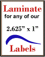 2.625" x 1"  RECTANGLE  CLEAR GLOSS LAMINATE Thumbnail
