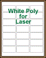 2.625" x 1.25" RECTANGLE WHITE POLY LASER LABELS Thumbnail