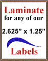 2.625" x 1.25"  RECTANGLE CLEAR GLOSS LAMINATE Thumbnail