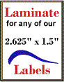 2.625" x 1.5"  OVAL CLEAR GLOSS LAMINATE Thumbnail