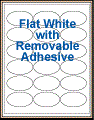 2.625" x 1.5" OVAL REMOVABLE WHITE LABELS Thumbnail