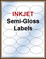 2.625" x 1.5" OVAL WHITE SEMI-GLOSS for INKJET Thumbnail