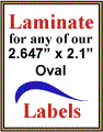 2.621" x 2.1"  OVAL CLEAR GLOSS LAMINATE Thumbnail