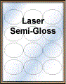 2.647" x 2.1" OVAL WHITE SEMI-GLOSS for LASER Thumbnail
