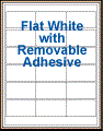 2.625" x 1.25" RECTANGLE REMOVABLE WHITE LABELS Thumbnail