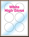 3" CIRCLE GLOSSY WHITE LABELS Thumbnail