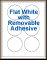 3" CIRCLE REMOVABLE WHITE LABELS Thumbnail