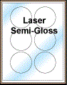 3" CIRCLE WHITE SEMI-GLOSS for LASER Thumbnail