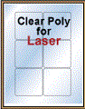 3" x 3" CLEAR LASER GLOSSY LABELS Thumbnail