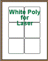 3" x 3" RECTANGLE WHITE POLY LASER LABELS Thumbnail