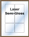 3" x 3" WHITE SEMI-GLOSS for LASER Thumbnail